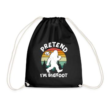 Costume d’Halloween Enfants PRETEND I’M BIGFOOT Drôle - Sac de sport léger - noir - Devant
