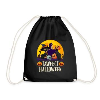 Halloween Mädchen TAWFECT HALLOWEEN Lustiges - Turnbeutel - Schwarz - Vorne