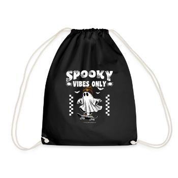 Halloween Costume Kids SPOOKY VIBES ONLY Funny - Drawstring Bag - black - Front