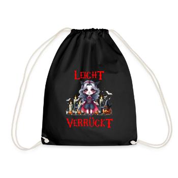 Halloween SLIGHTLY CRAZY Halloween Party - Drawstring Bag - black - Front
