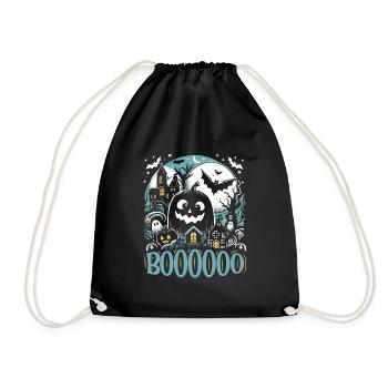 Costume d’Halloween Enfants BOOOOO Drôle Halloween - Sac de sport léger - noir - Devant