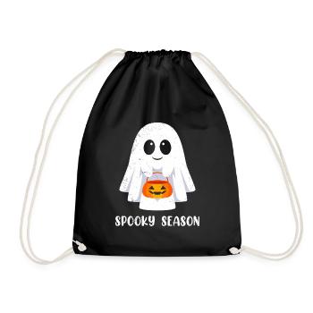 Halloween Costume Kids SPOOKY SEASON FAN Funny - Drawstring Bag - black - Front