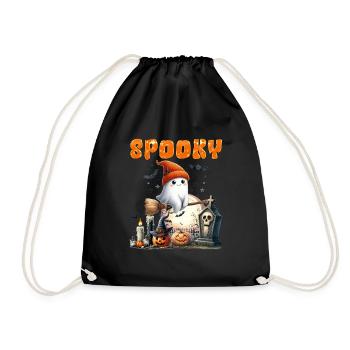Hello Costume Kids SPOOKY Funny Scary - Drawstring Bag - black - Front