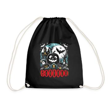 Costume d’Halloween Enfants BOOOOO Drôle Halloween - Sac de sport léger - noir - Devant