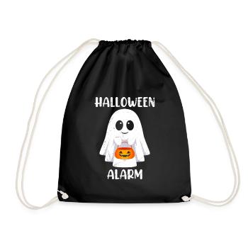 Halloween Kids Costume HALLOWEEN ALARM Funny - Drawstring Bag - black - Front