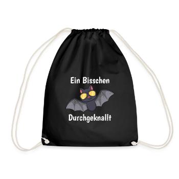 Halloween Costume Kids A BIT CRAZY - Drawstring Bag - black - Front