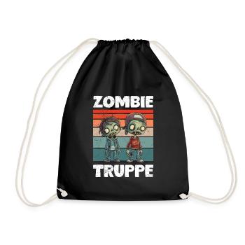 Halloween Kostüm Kinder ZOMBIE TRUPPE Lustiges - Turnbeutel - Schwarz - Vorne