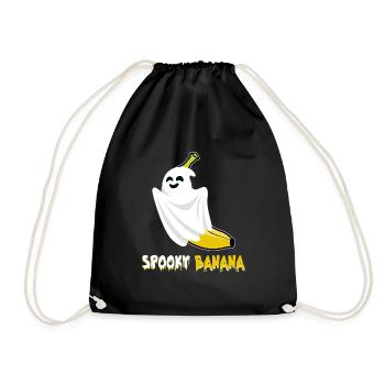 Halloween Kostüm Kinder SPOOKY BANANA Lustiges - Turnbeutel - Schwarz - Vorne