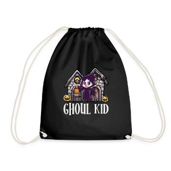 Halloween Party GHOUL KID Funny Girl - Drawstring Bag - black - Front