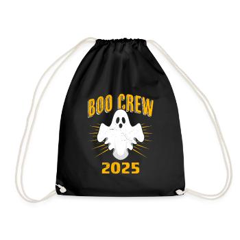 Halloween Costume Kids BOO CREW 2025 Funny - Drawstring Bag - black - Front