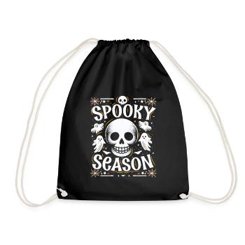 Halloween Costume Kids SPOOKY SEASON FAN Funny - Drawstring Bag - black - Front