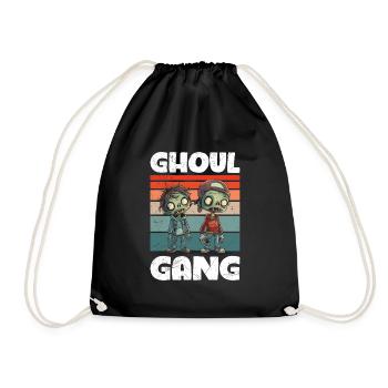Halloween Kostüm Kinder GHOUL GANG Gruseliges - Turnbeutel - Schwarz - Vorne