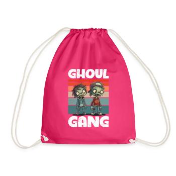 Halloween Costume Kids GHOUL GANG Spooky - Drawstring Bag - fuchsia - Front