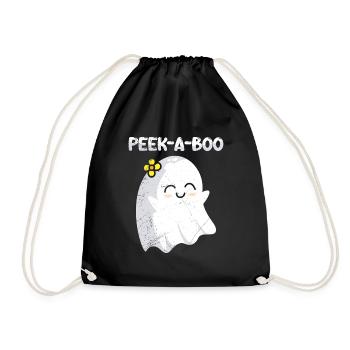 Halloween Costume Kids PEAK A BOO Funny - Drawstring Bag - black - Front