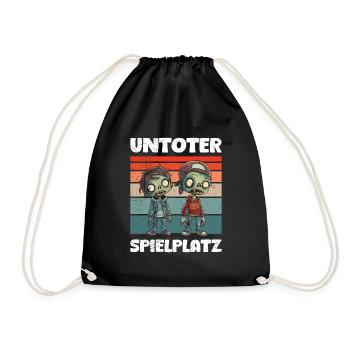Halloween Kostüm Kinder UNTOTER SPIELPLATZ - Turnbeutel - Schwarz - Vorne