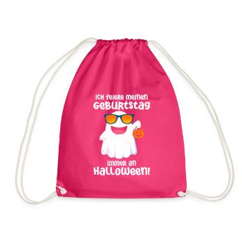 Halloween Party ICH FEIER MEINEN GEBURTSTAG - Turnbeutel - Fuchsia - Vorne