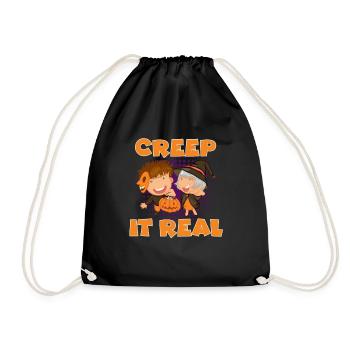 Costume d’Halloween CREEP IT REAL Drôle Halloween - Sac de sport léger - noir - Devant