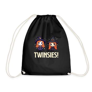 Halloween TWIN Look Drôle Sorcières Halloween - Sac de sport léger - noir - Devant