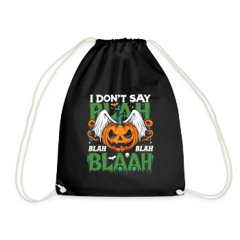 Costume d’Halloween JE NE DIS PAS BLA BLA BLA BLAAH - Sac de sport léger - noir - Devant
