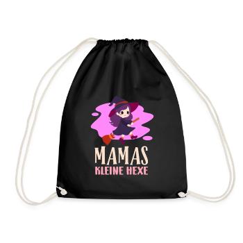 Halloween Girl MAMAS LITTLE WITCH Funny - Drawstring Bag - black - Front