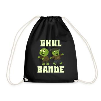 Halloween Kostüm Kinder GHUL BANDE Lustiges - Turnbeutel - Schwarz - Vorne