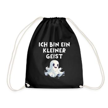 Halloween Party ICH BIN EIN KLEINER GEIST Lustig - Turnbeutel - Schwarz - Vorne