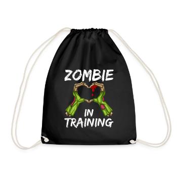 Halloween Kostüm Kinder ZOMBIE IN AUSBILDUNG - Turnbeutel - Schwarz - Vorne