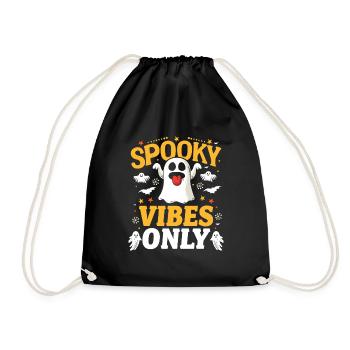 Costume d’Halloween Enfants SPOOKY VIBES ONLY Funny - Sac de sport léger - noir - Devant