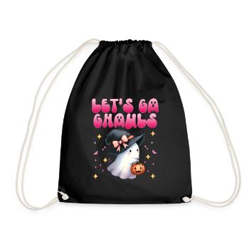 Halloween Party Kids LET'S GO GHOULS - Drawstring Bag - black - Front