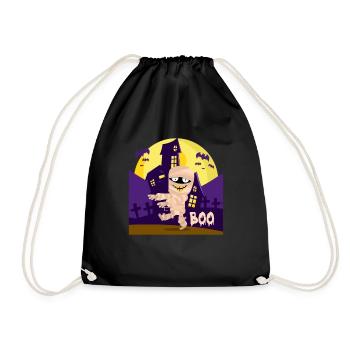 Halloween Costumé Fête Enfants BOO Drôle - Sac de sport léger - noir - Devant