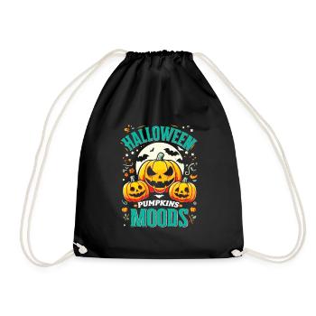 HALLOWEEN PUMPKIN MOODS Lustiges Halloween - Turnbeutel - Schwarz - Vorne