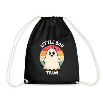 Halloween Costume Kids LITTLE BOO TEAM Funny - Drawstring Bag - black - Front