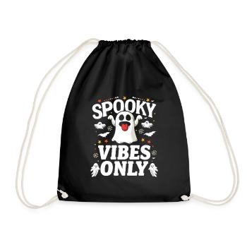 Halloween Costume Kids SPOOKY VIBES ONLY Funny - Drawstring Bag - black - Front