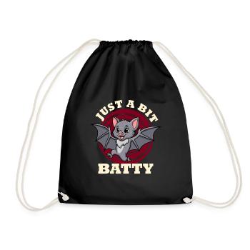 Halloween Costume SLIGHTLY CRAZY Funny Kids - Drawstring Bag - black - Front