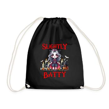 Halloween SLIGHTLY CRAZY Halloween Party - Drawstring Bag - black - Front