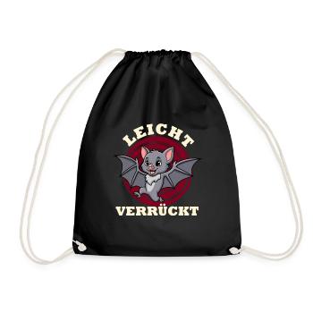 Halloween Costume SLIGHTLY CRAZY Funny Kids - Drawstring Bag - black - Front
