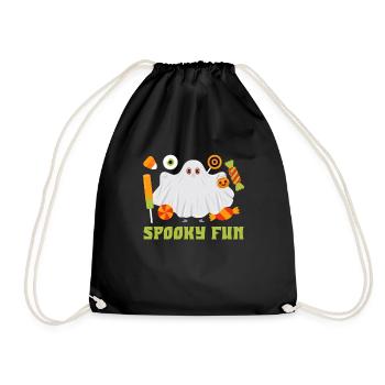 Halloween Costume SPOOKY FUN Funny Kids - Drawstring Bag - black - Front