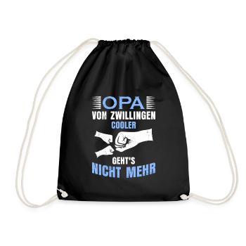 OPA VON ZWILLINGEN COOLER GEHTS NICHT MEHR Lustig - Turnbeutel - Schwarz - Vorne