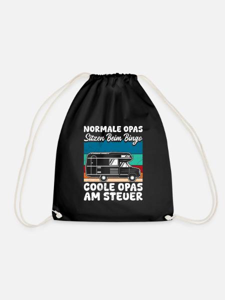 Opi NORMALE OPAS SPIELEN BINGO COOLE AM STEUER - Turnbeutel - Schwarz