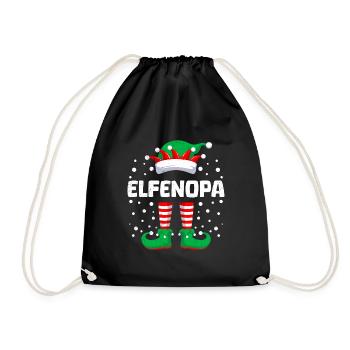 ELFEN OPA Lustiges Großvater Weihnachten Opi - Turnbeutel - Schwarz - Vorne