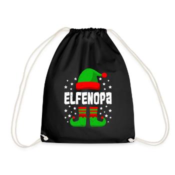 ELFEN OPA Lustiges Großvater Weihnachten Opi - Turnbeutel - Schwarz - Vorne