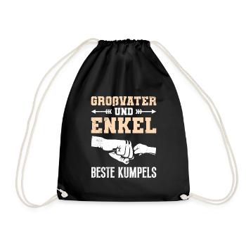 GROßVATER UND ENKEL BESTE KUMPELS Lustiges - Turnbeutel - Schwarz - Vorne