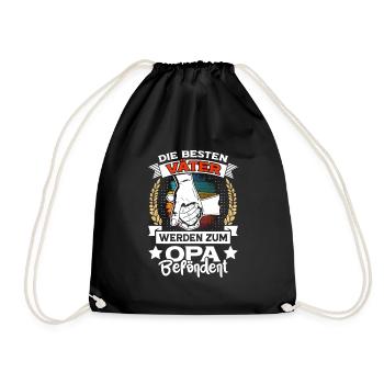 Opi DIE BESTEN VÄTER WERDEN ZUM OPA BEFÖRDERT - Turnbeutel - Schwarz - Vorne