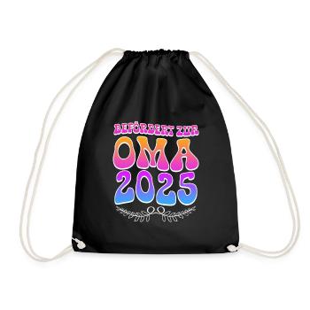 Großmutter BEFÖRDERT ZUR OMA 2025 Omi Rente - Turnbeutel - Schwarz - Vorne