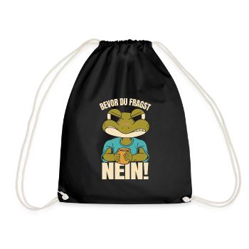Froschkostüm BEVOR DU FRAGST NEIN! Lustiges - Turnbeutel - Schwarz - Vorne