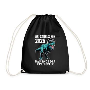 ABI SAURUS REX 2025 DAS ENDE DER KREIDEZEIT Lustig - Turnbeutel - Schwarz - Vorne