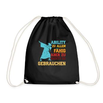 Abi ABILITY ZU ALLEM FÄHIG NICHT ZU GEBRAUCHEN - Turnbeutel - Schwarz - Vorne