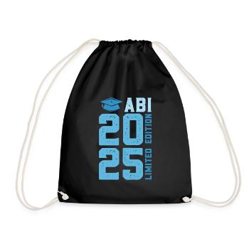 Abiturient ABI 2025 LIMITED EDITION Lustiges - Turnbeutel - Schwarz - Vorne