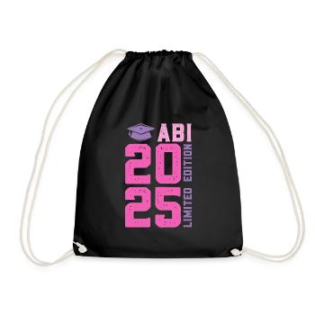 Abiturient ABI 2025 LIMITED EDITION Lustiges - Turnbeutel - Schwarz - Vorne