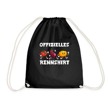 Läufer OFFIZIELLES RENNSHIRT Laufen Lustiges - Turnbeutel - Schwarz - Vorne